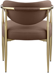 Virella Vegan Leather Upholstered Dining Chair in Brown, Set of 2 - 817Brown-C