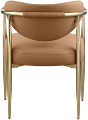 Virella Vegan Leather Upholstered Dining Chair in Cognac, Set of 2 - 817Cognac-C