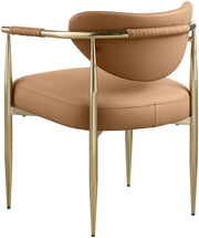 Virella Vegan Leather Upholstered Dining Chair in Cognac, Set of 2 - 817Cognac-C