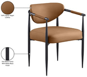 Virella Vegan Leather Upholstered Dining Chair in Cognac, Set of 2 - 829Cognac-C