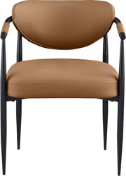 Virella Vegan Leather Upholstered Dining Chair in Cognac, Set of 2 - 829Cognac-C