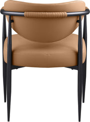 Virella Vegan Leather Upholstered Dining Chair in Cognac, Set of 2 - 829Cognac-C
