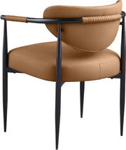 Virella Vegan Leather Upholstered Dining Chair in Cognac, Set of 2 - 829Cognac-C