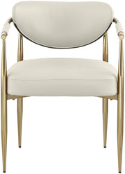 Virella Vegan Leather Upholstered Dining Chair in Cream, Set of 2 - 817Cream-C