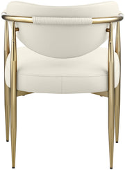Virella Vegan Leather Upholstered Dining Chair in Cream, Set of 2 - 817Cream-C