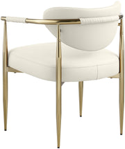 Virella Vegan Leather Upholstered Dining Chair in Cream, Set of 2 - 817Cream-C