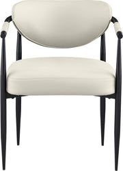 Virella Vegan Leather Upholstered Dining Chair in Cream, Set of 2 - 829Cream-C