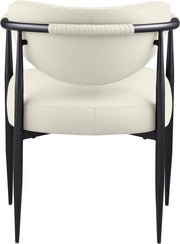Virella Vegan Leather Upholstered Dining Chair in Cream, Set of 2 - 829Cream-C