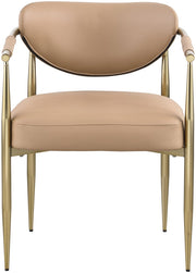 Virella Vegan Leather Upholstered Dining Chair in Natural, Set of 2 - 817Tan-C
