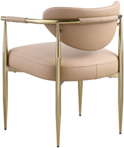 Virella Vegan Leather Upholstered Dining Chair in Natural, Set of 2 - 817Tan-C