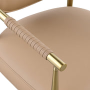 Virella Vegan Leather Upholstered Dining Chair in Natural, Set of 2 - 817Tan-C