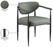Virella Vegan Leather Upholstered Dining Chair in Olive, Set of 2 - 829Olive-C