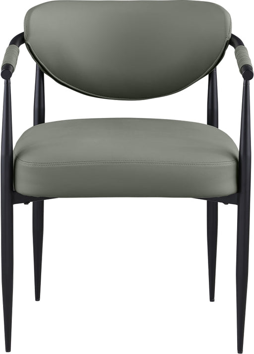 Virella Vegan Leather Upholstered Dining Chair in Olive, Set of 2 - 829Olive-C
