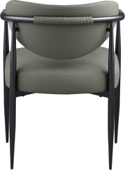 Virella Vegan Leather Upholstered Dining Chair in Olive, Set of 2 - 829Olive-C