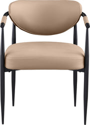Virella Vegan Leather Upholstered Dining Chair in Tan, Set of 2 - 829Tan-C