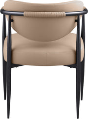Virella Vegan Leather Upholstered Dining Chair in Tan, Set of 2 - 829Tan-C