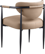 Virella Vegan Leather Upholstered Dining Chair in Tan, Set of 2 - 829Tan-C