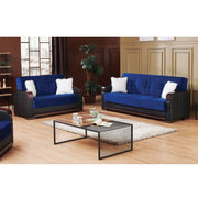Virginia Blue Sleeper Living Room Set - Gate FurnitureLiving Room Set