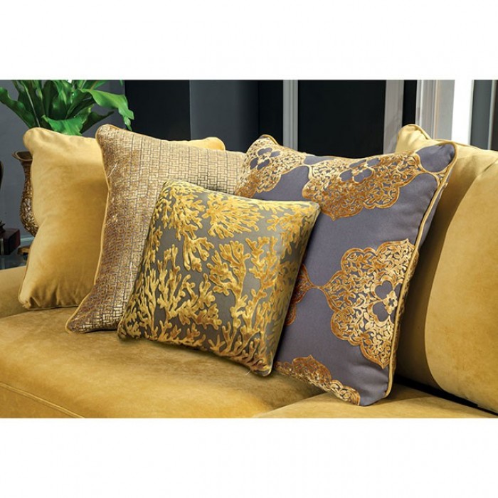 Viscontti Gold/Gray Sofa - SM2201-SF