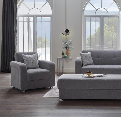 Vision Ottoman (Koopsi Gray) - Gate FurnitureOttoman