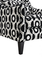 Viviani White/Black Accent Chair - FM61007BK-CH-PT
