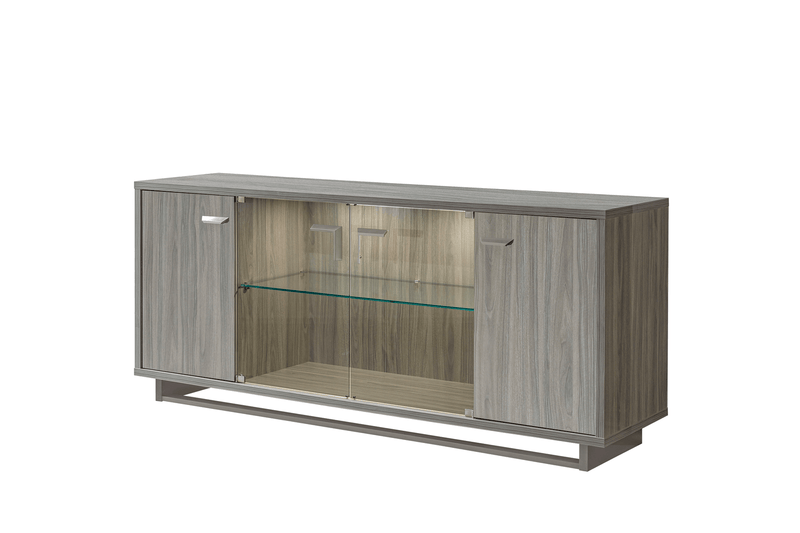 Volare 4 Door buffet w/ mirror GREY SET - p12949