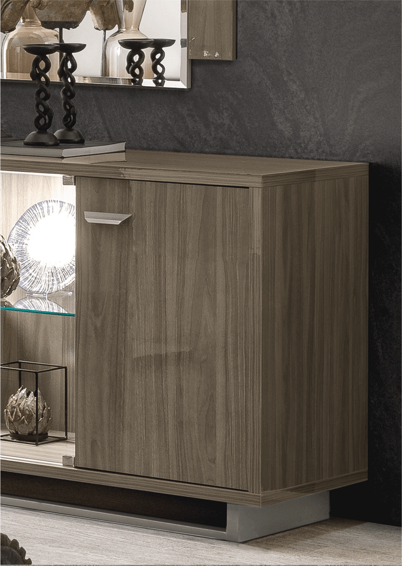 Volare 4 Door buffet w/ mirror GREY SET - p12949