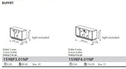 Volare 4 Door Buffet w/Mirror SET - p11664