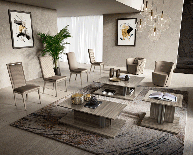 Volare Coffee Table & End Table Grey Set - Gate Furniture