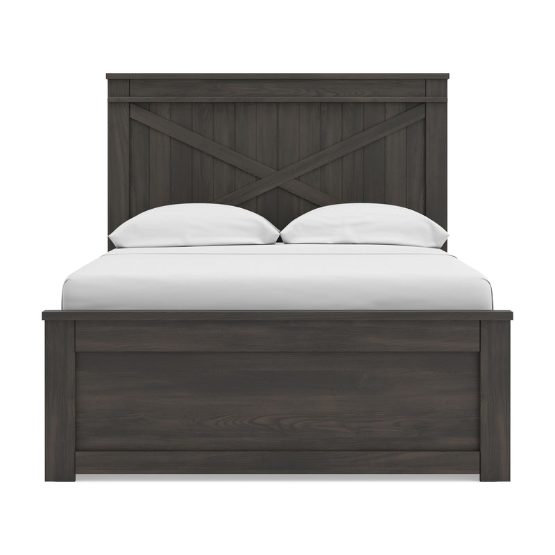 Vonitta Bay Dark Brown Full Panel Bed with 2 Sided Storage - PCB2648B18