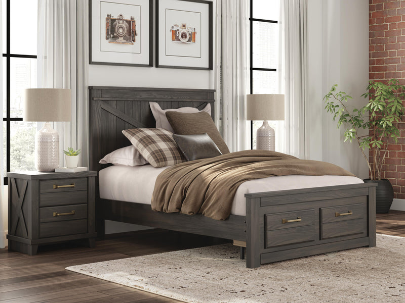 Vonitta Bay Dark Brown Full Panel Platform Storage Bed - PCB2648B9