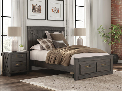 Vonitta Bay Dark Brown Full Panel Platform Storage Bed - PCB2648B9