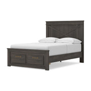 Vonitta Bay Dark Brown Full Panel Platform Storage Bed - PCB2648B9