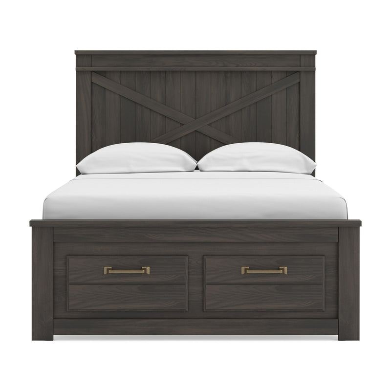 Vonitta Bay Dark Brown Full Panel Platform Storage Bed - PCB2648B9