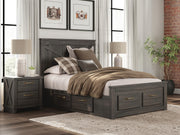 Vonitta Bay Dark Brown Full Panel Storage Bed - PCB2648B21