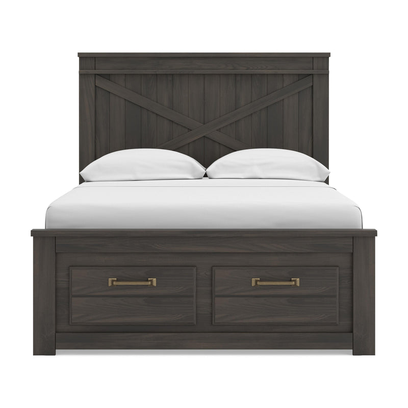 Vonitta Bay Dark Brown Full Panel Storage Bed - PCB2648B21