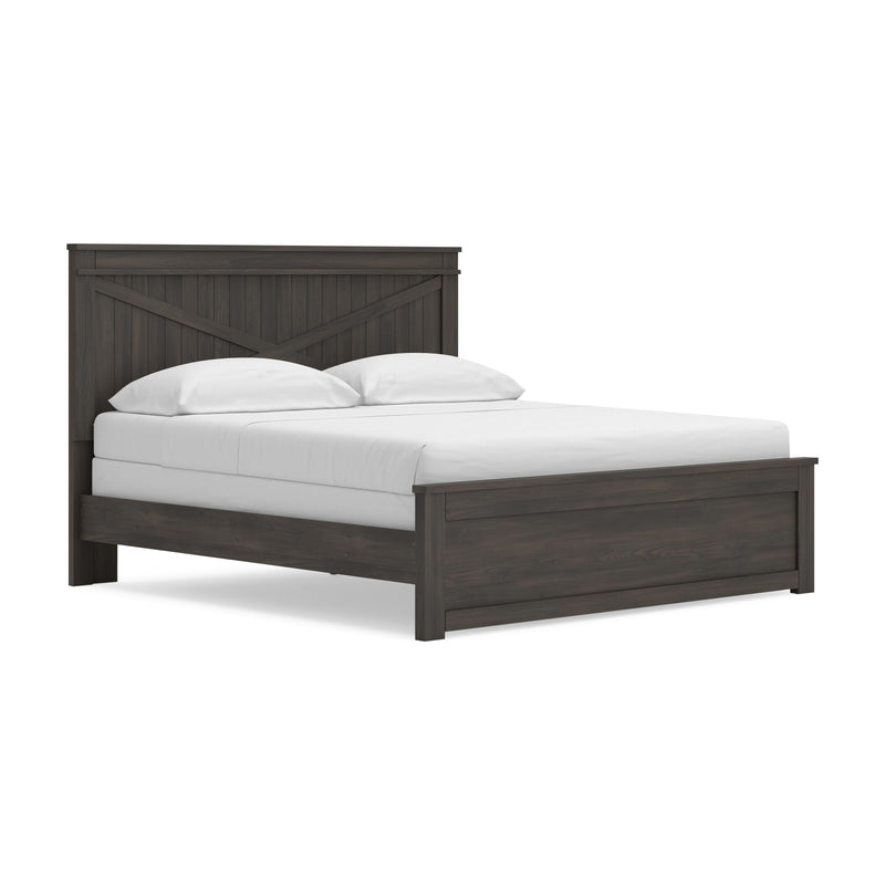 Vonitta Bay Dark Brown King Panel Bed - PCB2648B30