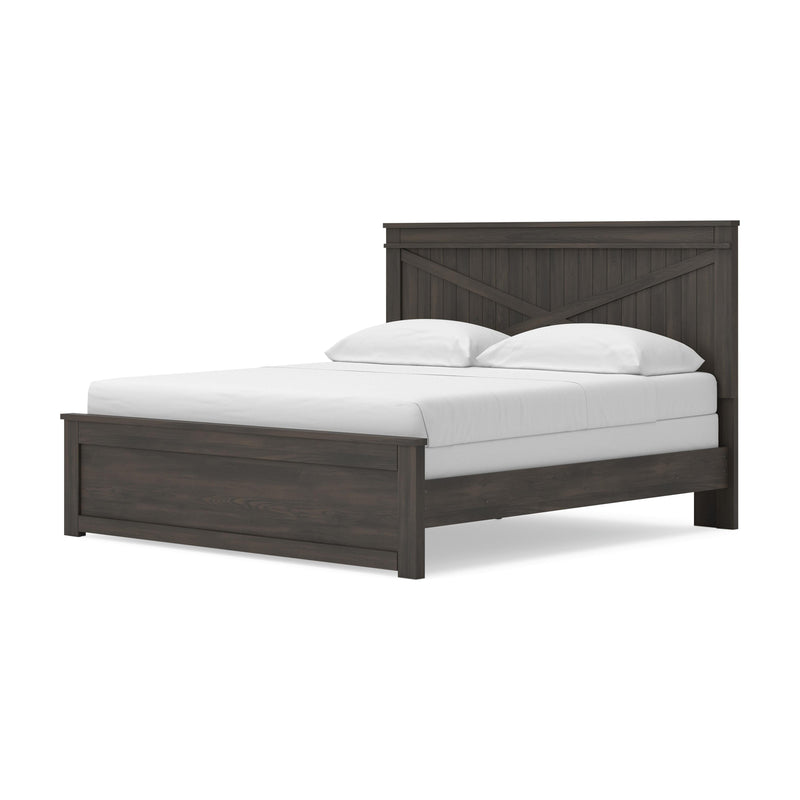 Vonitta Bay Dark Brown King Panel Bed - PCB2648B30