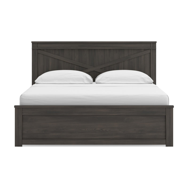 Vonitta Bay Dark Brown King Panel Bed - PCB2648B30