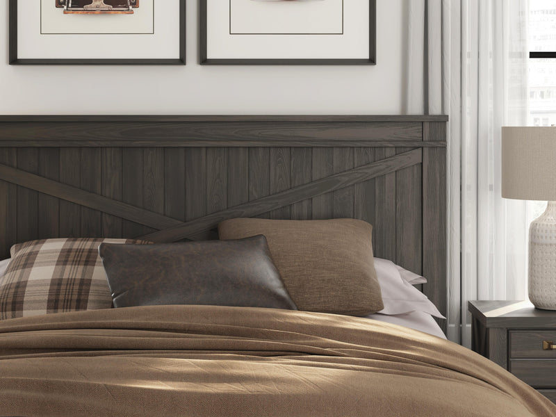 Vonitta Bay Dark Brown King Panel Bed - PCB2648B30