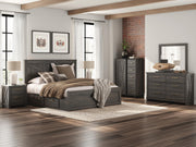 Vonitta Bay Dark Brown King Panel Platform Bed with Storage - PCB2648B26