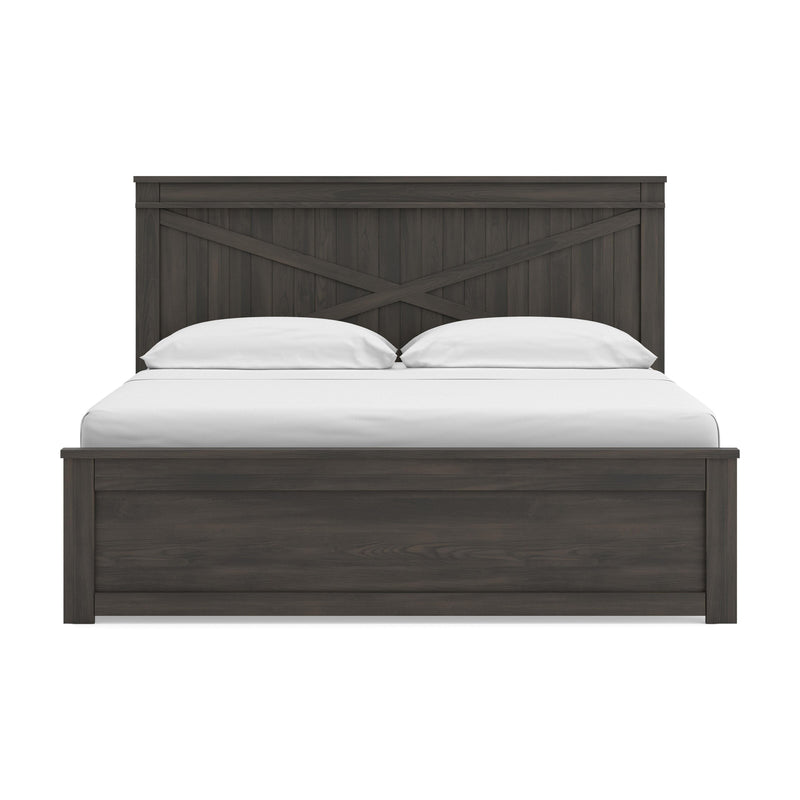Vonitta Bay Dark Brown King Panel Platform Bed with Storage - PCB2648B26