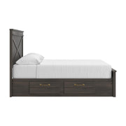 Vonitta Bay Dark Brown King Panel Platform Bed with Storage - PCB2648B26