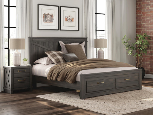 Vonitta Bay Dark Brown King Panel Storage Bed - PCB2648B25