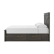 Vonitta Bay Dark Brown King Panel Storage Bed - PCB2648B28