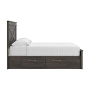 Vonitta Bay Dark Brown King Panel Storage Bed - PCB2648B28