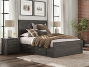 Vonitta Bay Dark Brown Queen Panel Bed with 2 Sided Storage - PCB2648B19