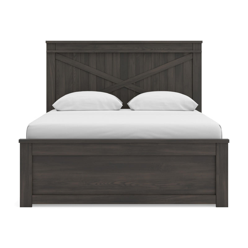 Vonitta Bay Dark Brown Queen Panel Bed with 2 Sided Storage - PCB2648B19