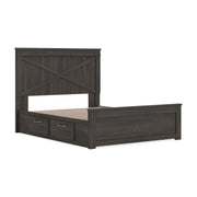 Vonitta Bay Dark Brown Queen Panel Bed with Storage - PCB2648B16