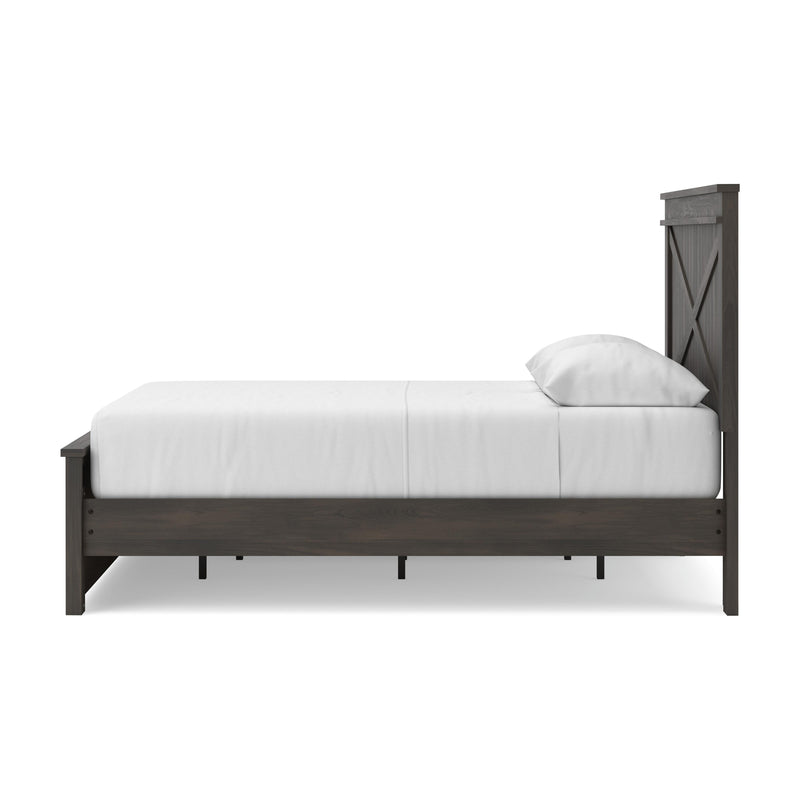 Vonitta Bay Dark Brown Queen Panel Bed with Storage - PCB2648B16